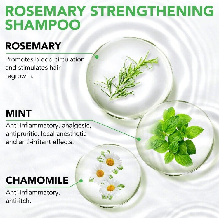Aliver ROSEMARY SHAMPOO W/ Biotin Stimulates Healthy HAIR GROWTH TREATMENT