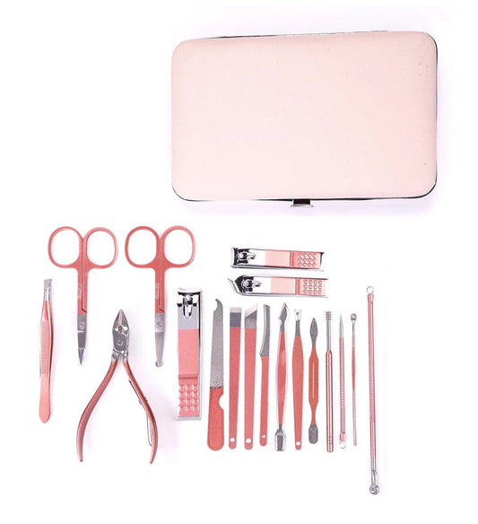 18 Pieces Manicure Pedicure Nail Care Set Cutter Clippers Tool Kit for Women Men