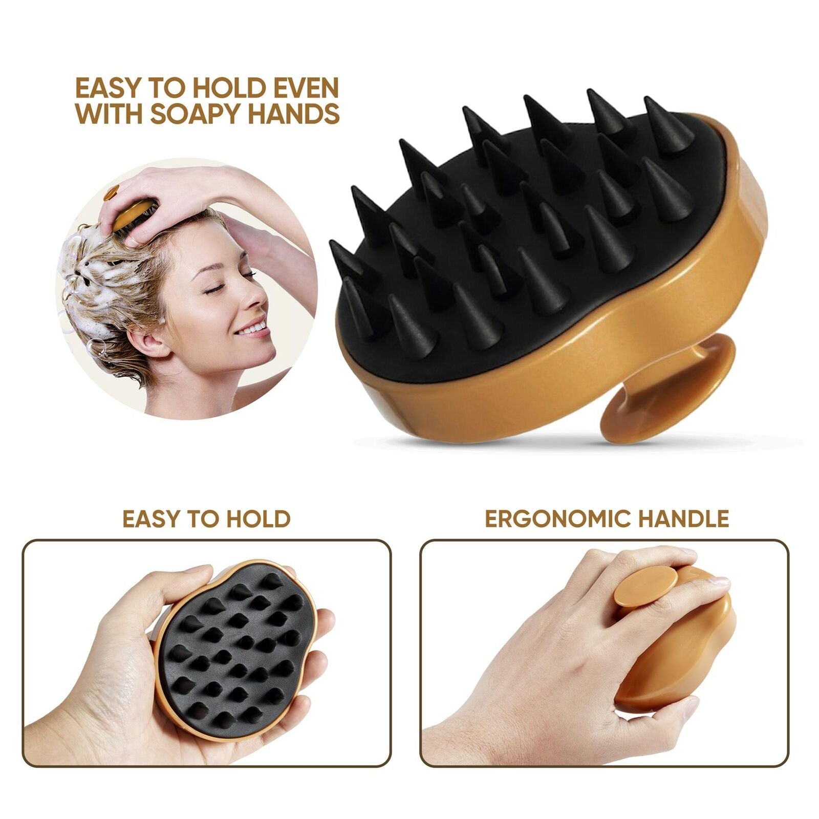 Shampoo Massage Brush for Thorough Scalp Cleansing and Exfoliation