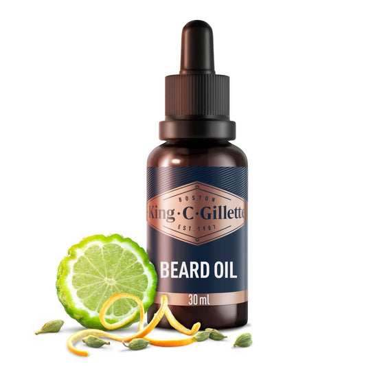 King C. Gillette Beard Oil for Men 30Ml, Softens Facial Hair, Argan & Jojoba Oil