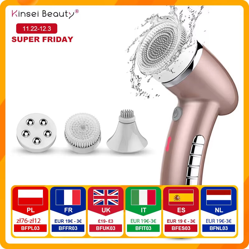 Facial Cleansing Brush 360 Degree Rotation Mini Face Cleaner Deep Pore Blackhead Remover Cleaning Machine Beauty Skin Care Tools