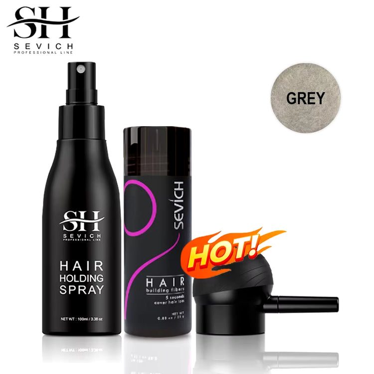 3Pcs/Lot Hair Fiber Powder+Hair Styling Spray+Nozzle Applicator Pump Keratin Hair Building Fiber Powder Hair Loss Product