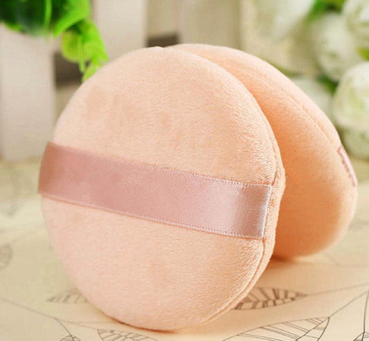 2 PACK POWDER PUFF COSMETIC MAKEUP FACE SPONGES BEAUTY FOUNDATION COMPACT